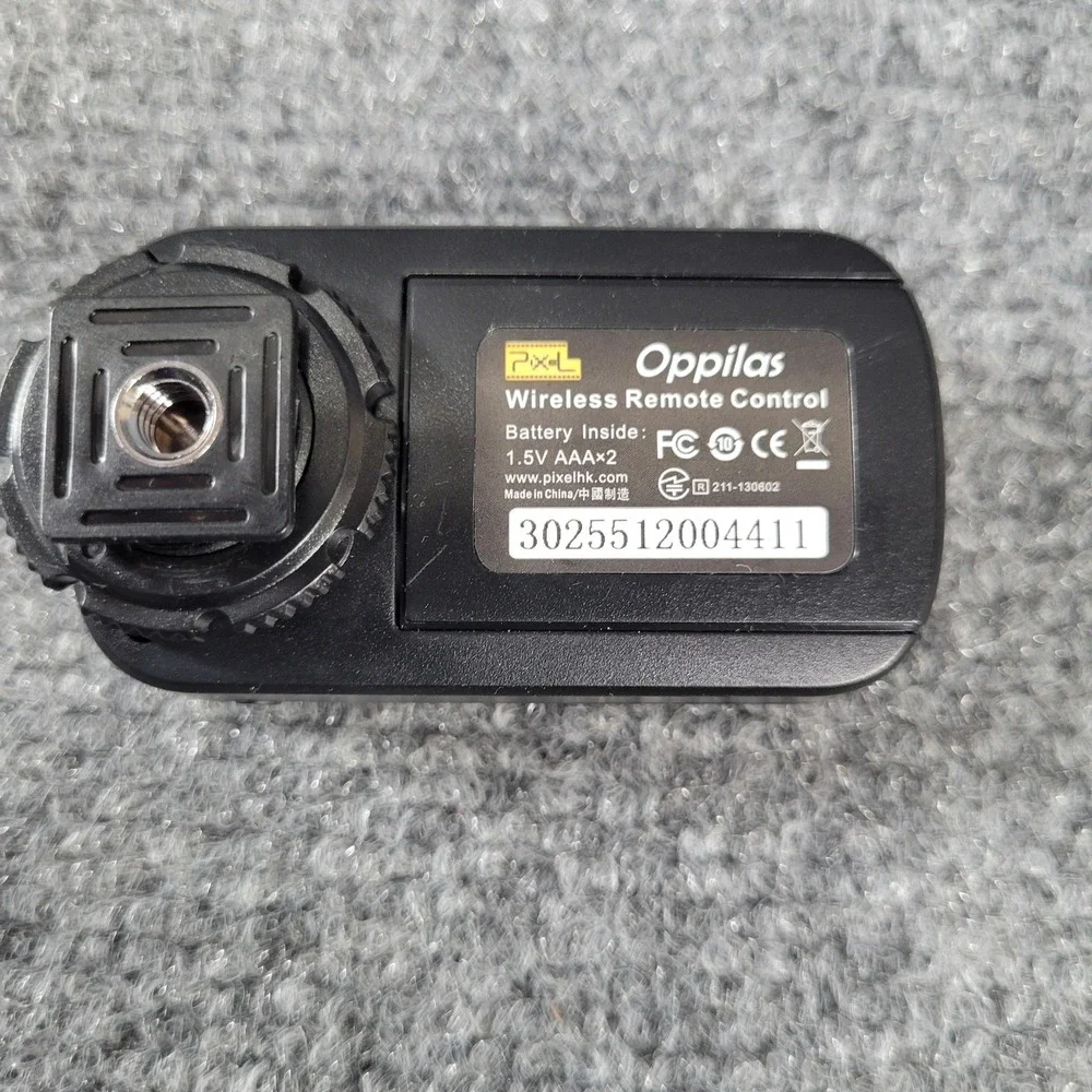 PIXEL Oppilas Wireless Shutter Release Remote Control Set Black DSLR Camera